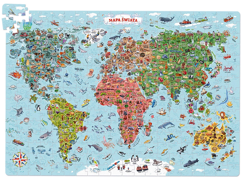 Explorer`s puzzle - World map 300