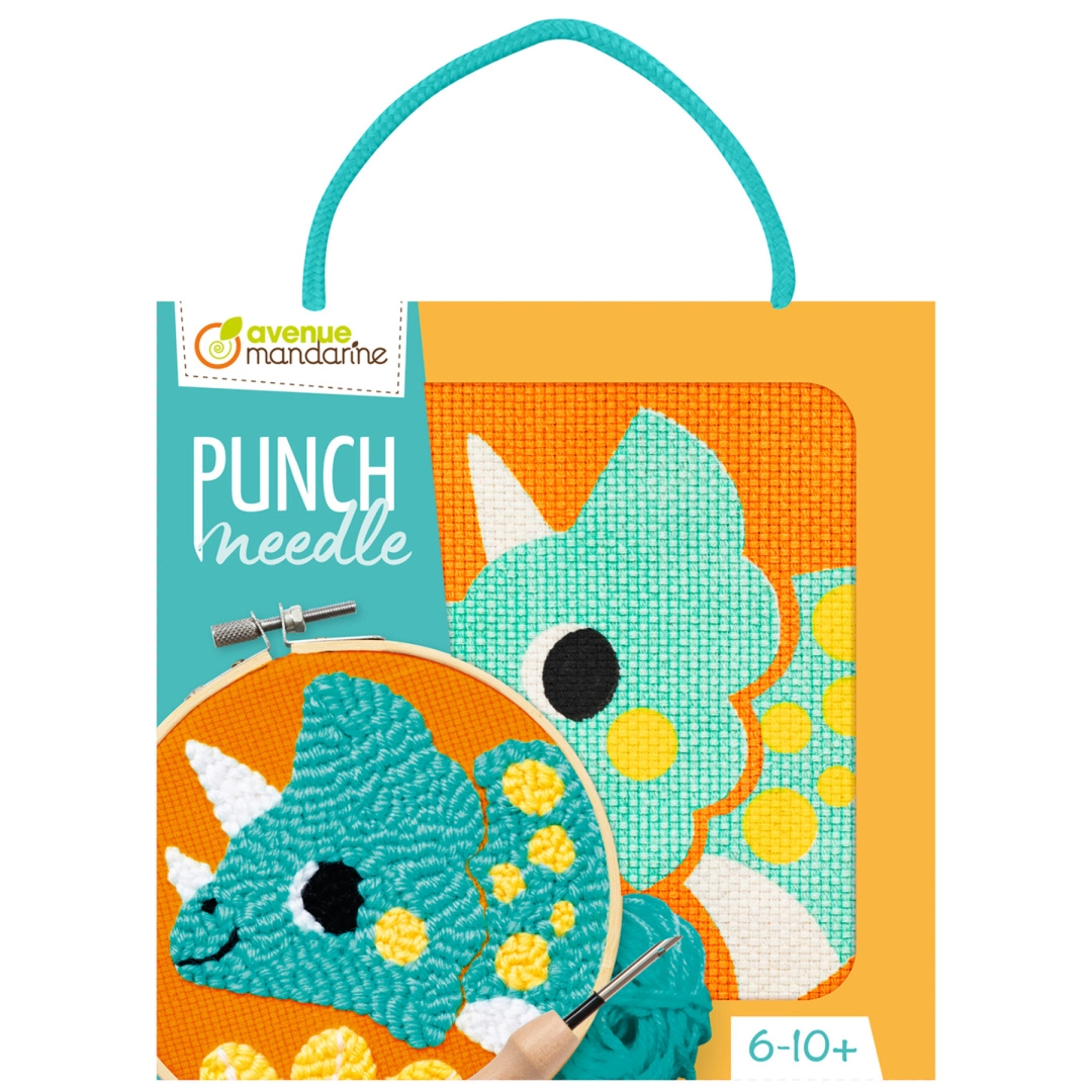 Do-it-yourself punch needle dino creative kit