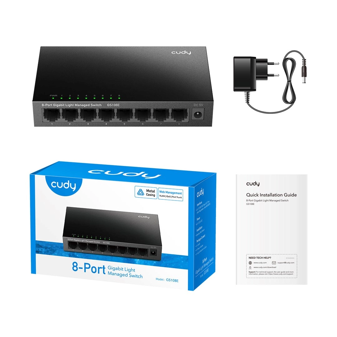 CUDY GS108E 8-port managed switch (