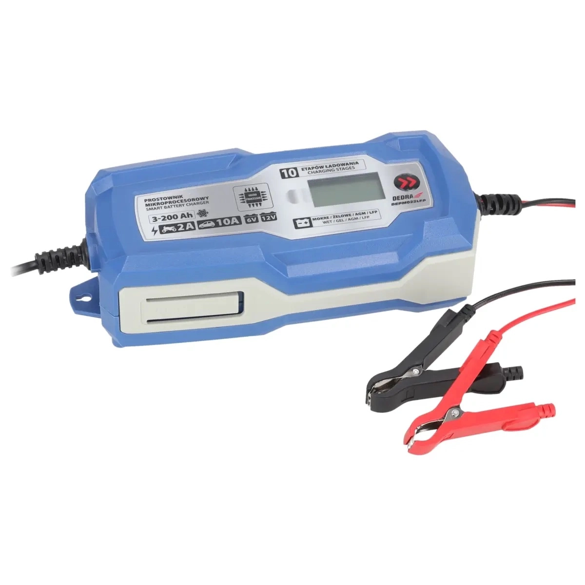 Dedra microprocessor 10A  LCD  6/12V 3-200Ah