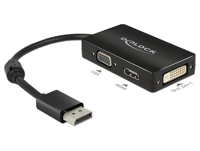 DELOCK Displayport Adapter DP - D-Sub15/HDMI/DVI