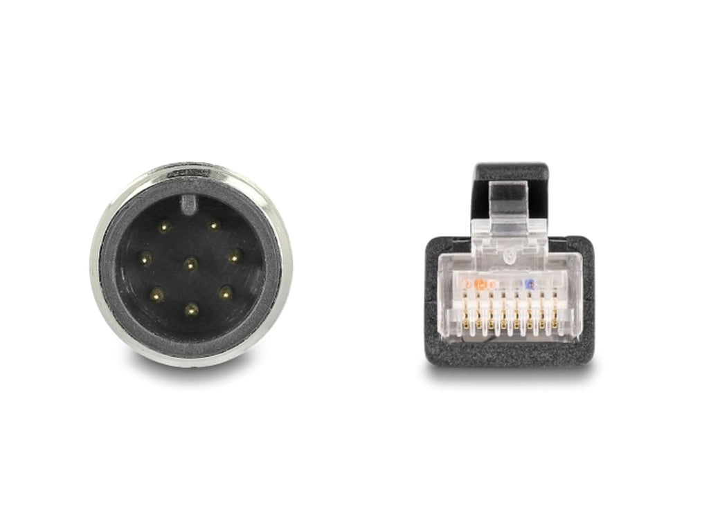 DELOCK M12 cable A-coded 8 pin