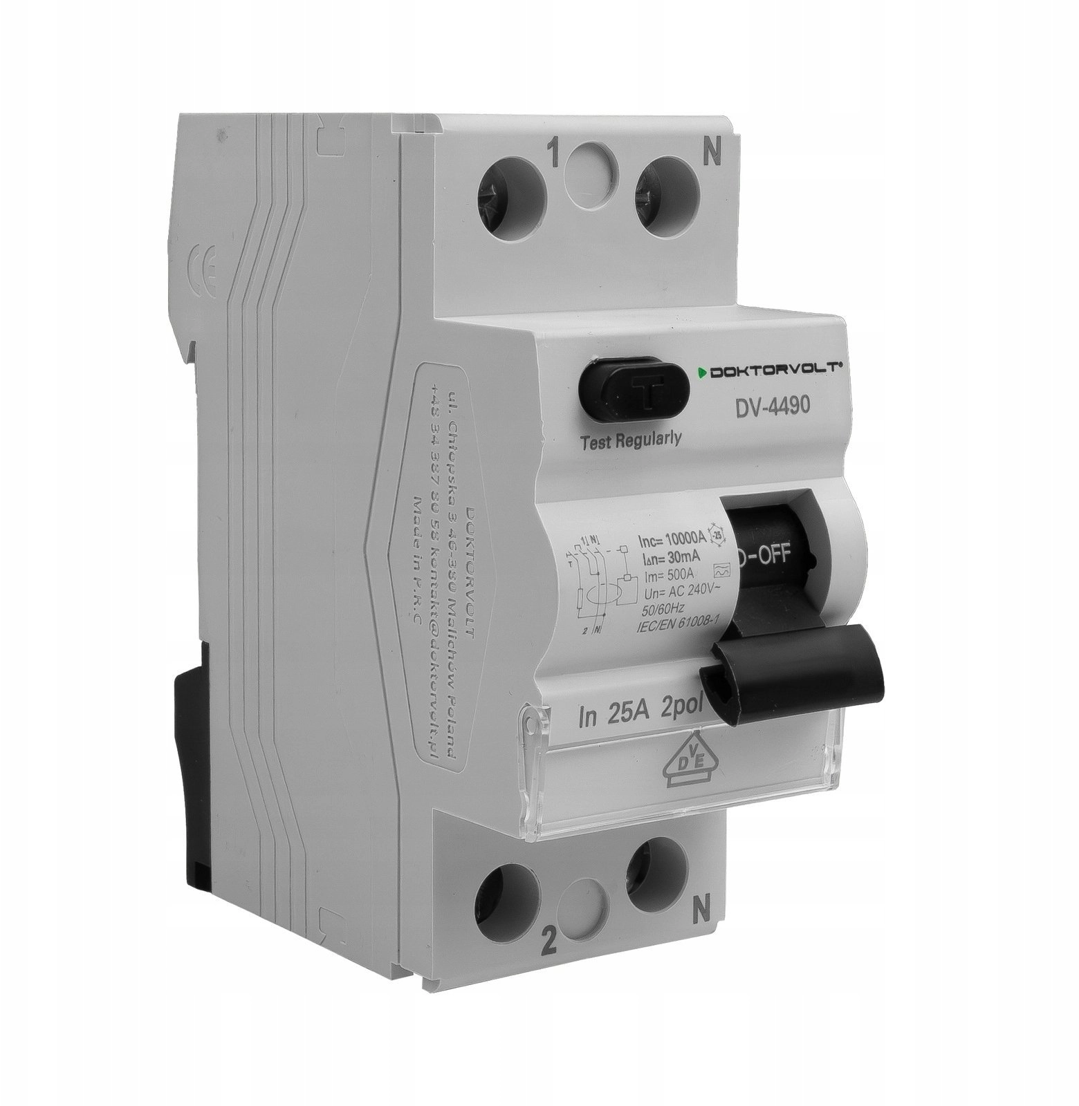 Residual current circuit breaker RCCB 10kA