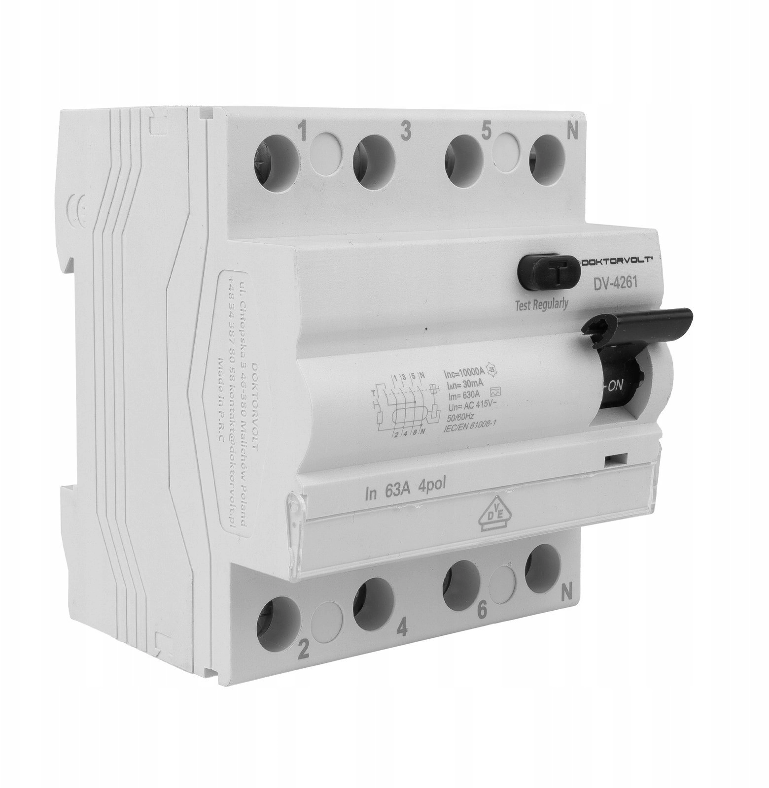 Residual current circuit breaker RCCB 10kA