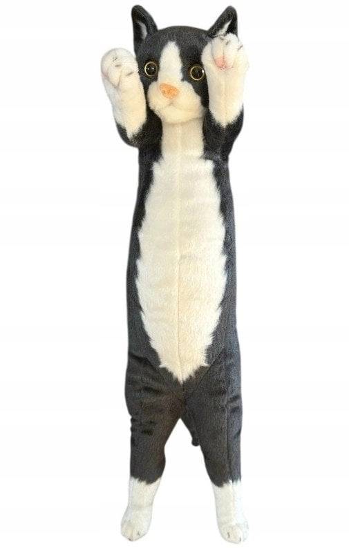 Standing cat black and white 55cm