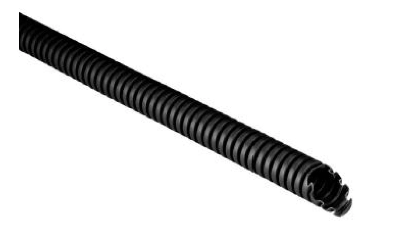 Corrugated pipe 320N black with self-extinguishing