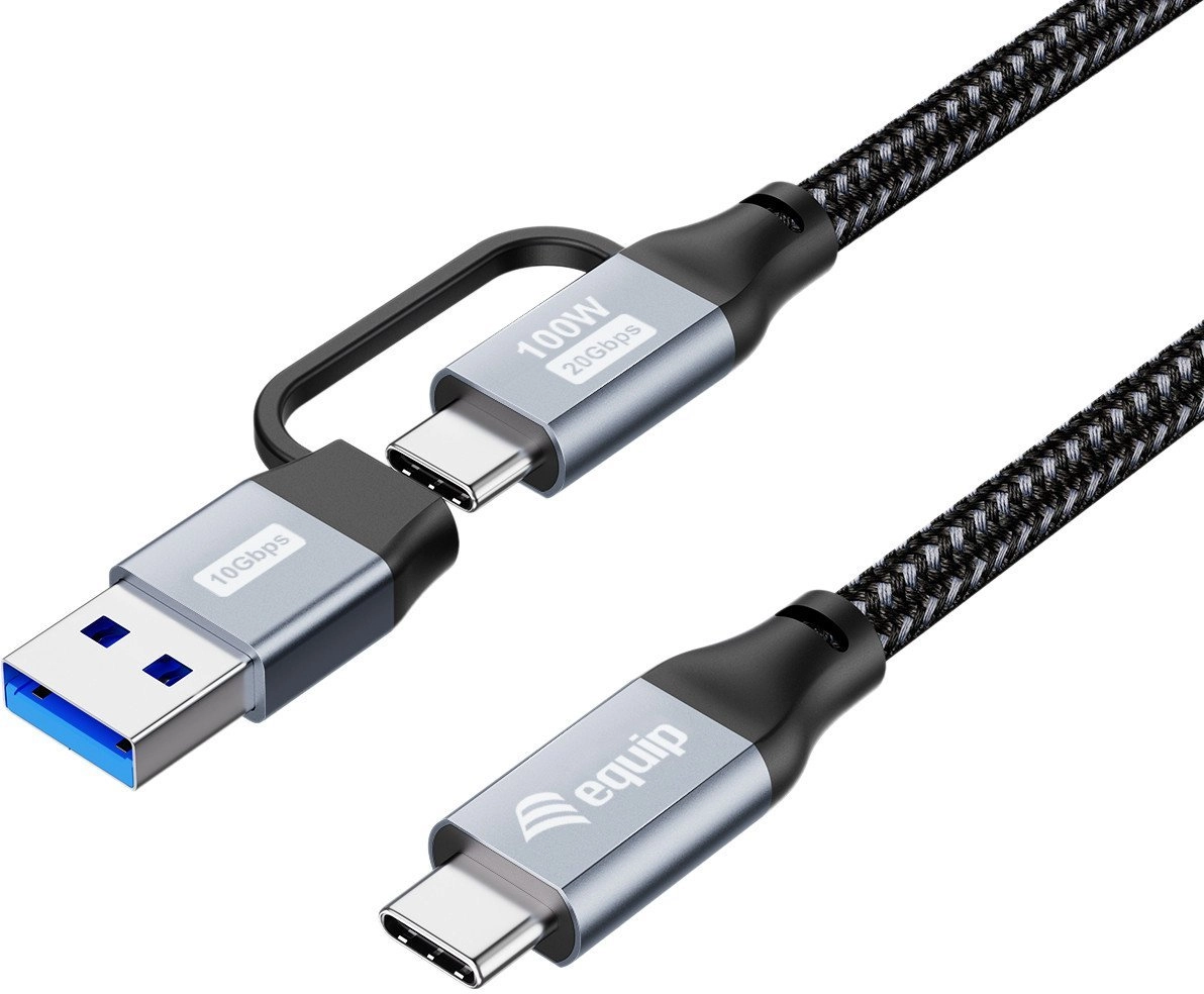 Equip Kabel USB-C3.2-C/A Gen2x2 PD100W