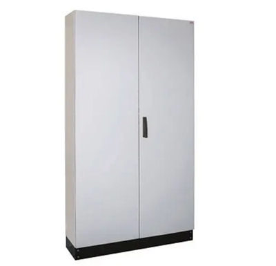 Free-standing metal housing with mounting plate