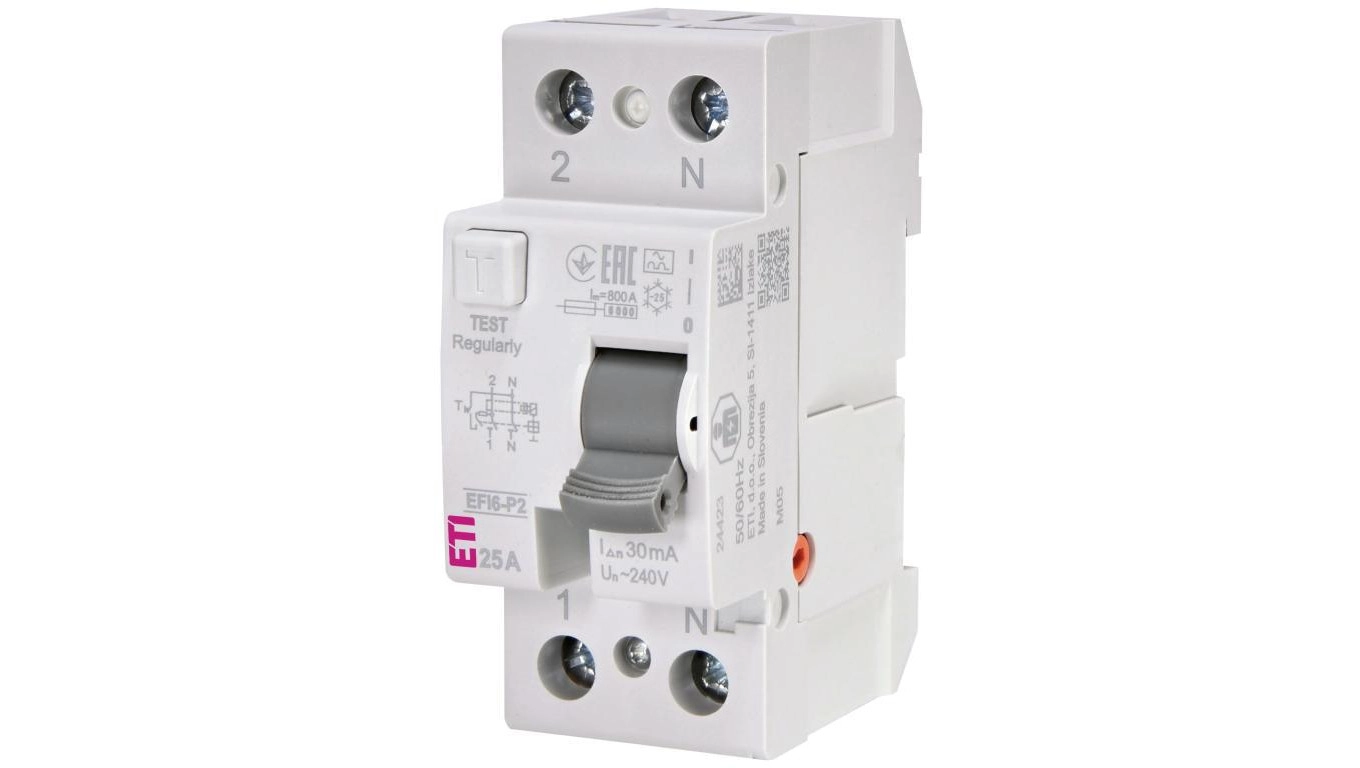 RELAY CURR LEAK 2P 25 A