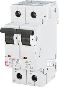 Power switch 2P C 6A 6kA