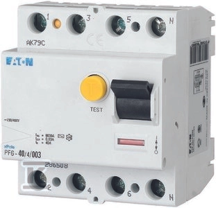 Residual current circuit breaker 4P 25A