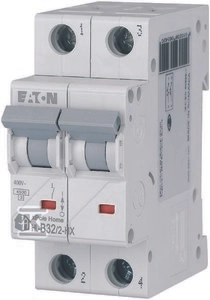 Overcurrent switch 2P B 32A 6kA