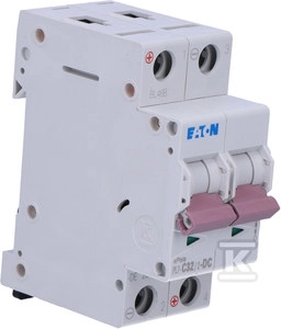 2P C 32A 10kA DC PL7-C32/2-DC