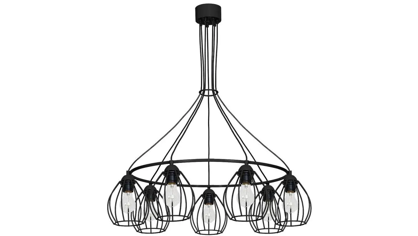 Hanging lamp don black 7xE27 MLP752