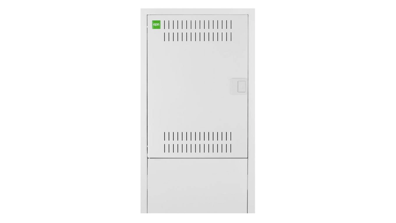 Elektro-Plast Free-standing multimedia switchboard metal white