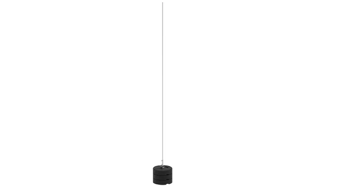 Lightning protection mast with a single