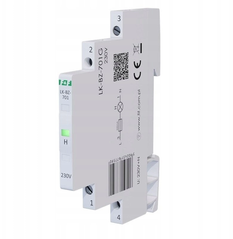 1-phase modular lamp with protection green