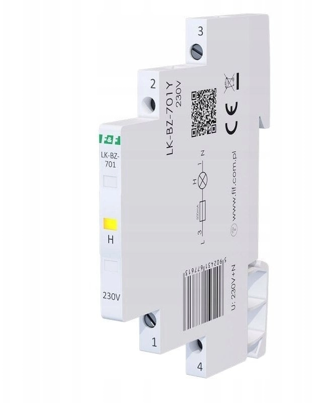 1-phase modular lamp with protection yellow