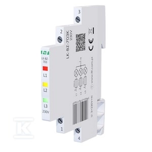3-phase modular lamp with protection red/yellow/green
