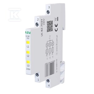 3-phase modular lamp with protection yellow
