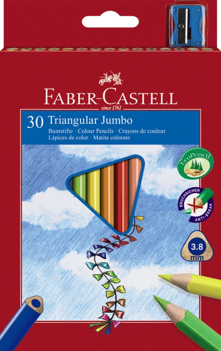 Jumbo triangular crayon 30 colors +