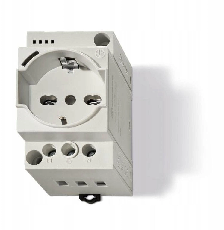 Modular service socket for DIN RAL7035