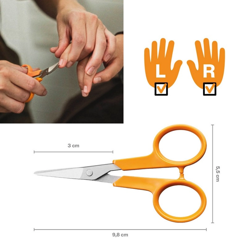 Klasiskās manikīra šķēres  izliektas  10cm (1003028)
