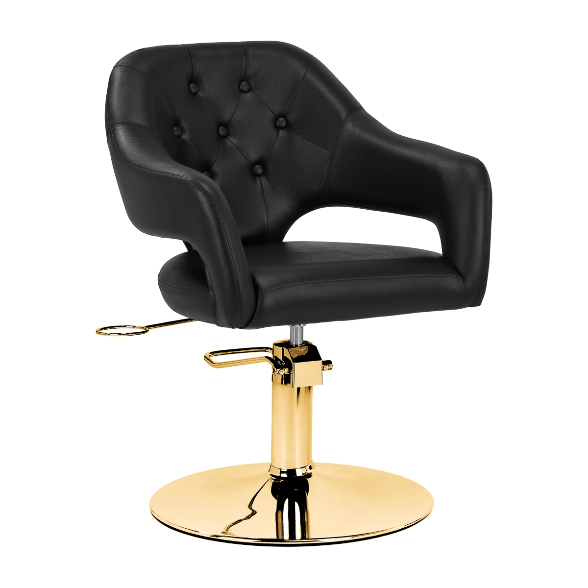 Gabbiano hairdressing chair Parma gold black