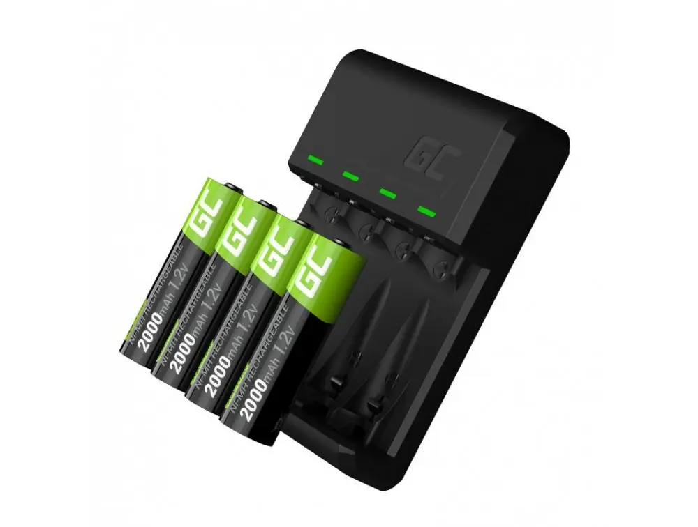 Ładowarka VitalCharger + 4x akumulatory AA