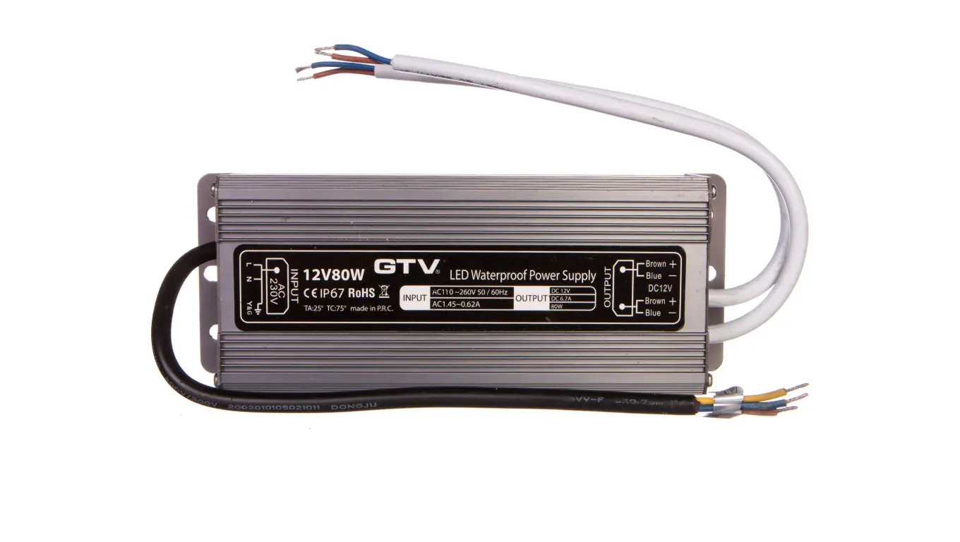 Waterproof led transformer  80W  IP 67