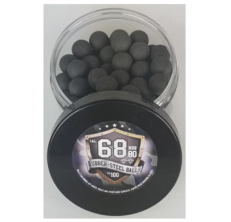 Rubber-to-metal balls Guard Power cal. 68-100