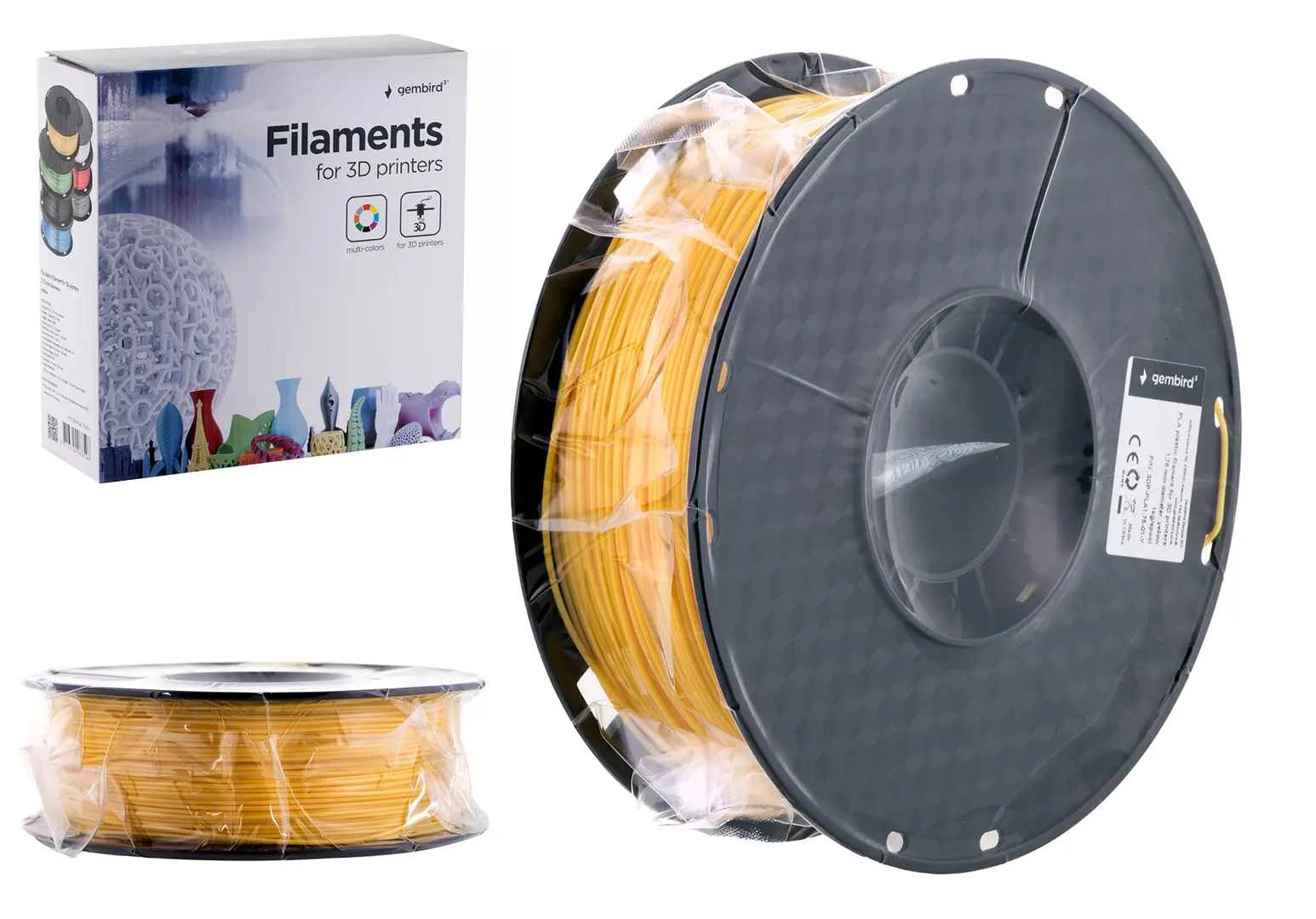 Gembird 3DP-PLA1.75-01-Y 3D printing material