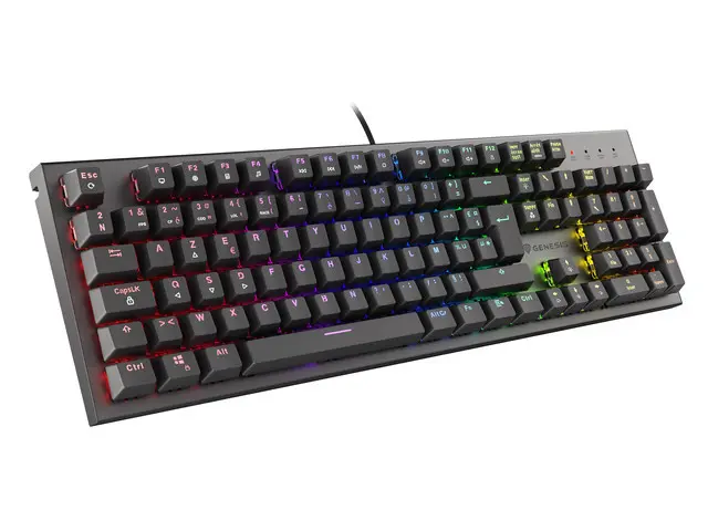 Genesis spēļu tastatūra THOR 300 RGB sarkanā vadu (FR)