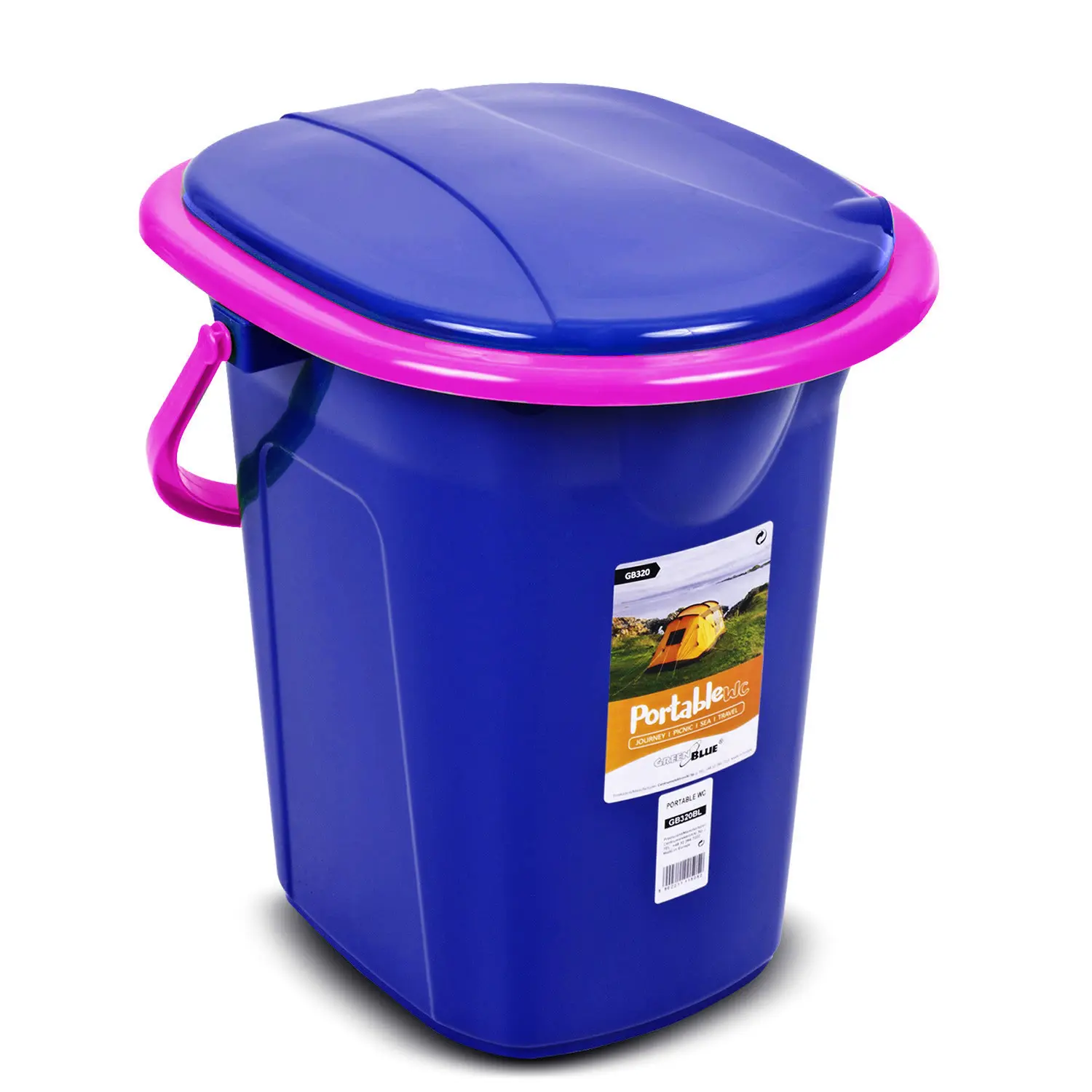 Toaleta turystyczna GB320BR granatowo-różowa CEN-63952 GB320