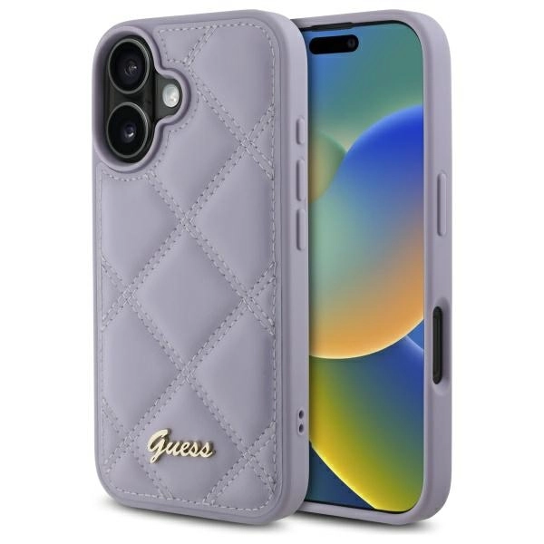 Guess Quilted Metal Logo Apple iPhone