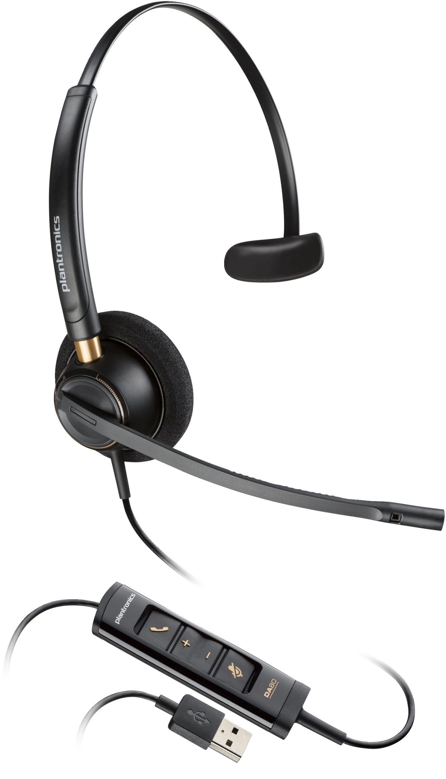 HP Poly EncorePro 515 monoaurāls ar USB-A galvas tālruni
