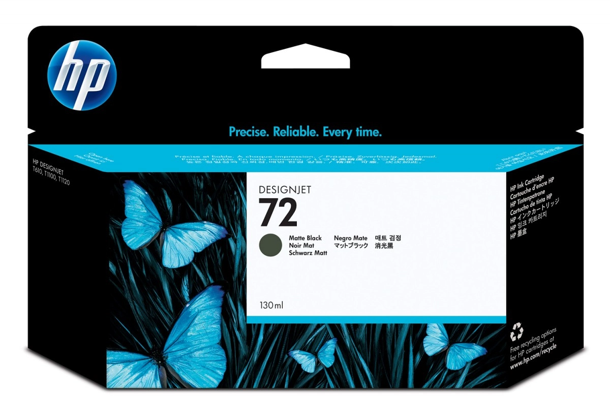 HP 72 Mattschwarz Tintenpatrone 130ml 1347894