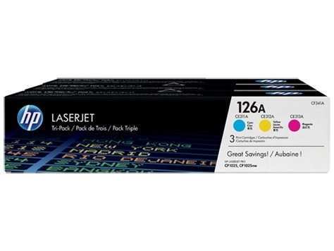 HP 126A 3-pack Cyan/Magenta/Yellow Original LaserJet