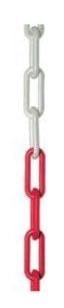 PLASTIC CHAIN WHITE-RED 8*68MM 25MB 136760