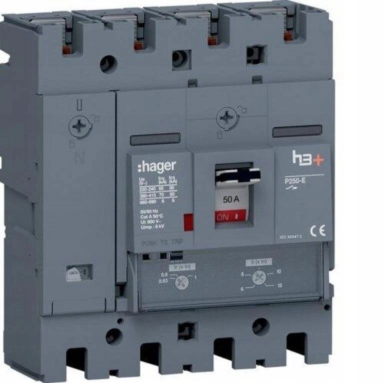 Power switch 4P 50A 70kA h3+