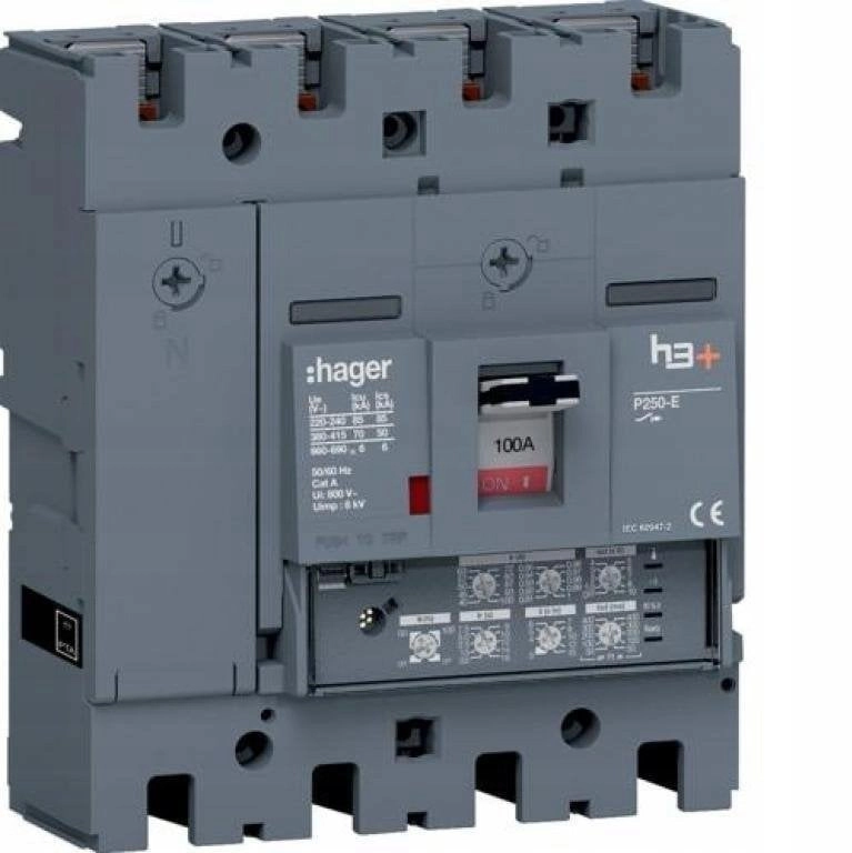 Power switch 4P 100A 70kA h3+
