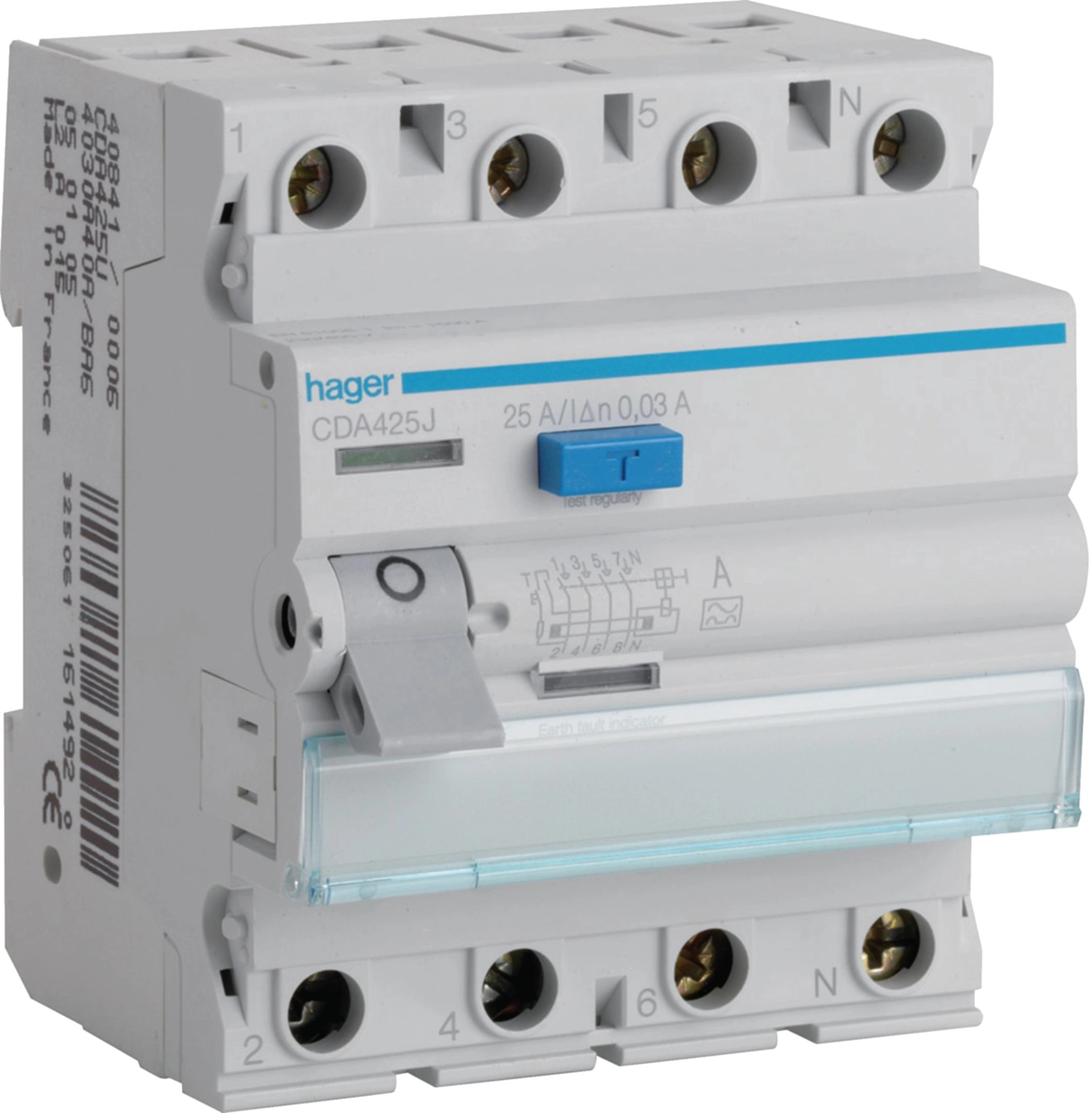 Hager Residual current circuit breaker 4P
