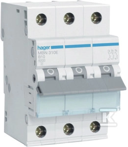 Mod.automatic machine 3B-10A 6kA MBN310E