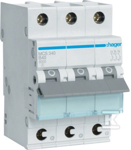 Circuit breaker 3P C 40A 6kA
