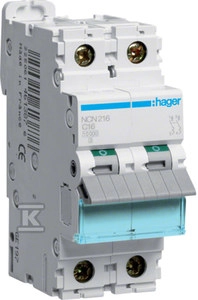 2P C 16A 10kA AC MCB