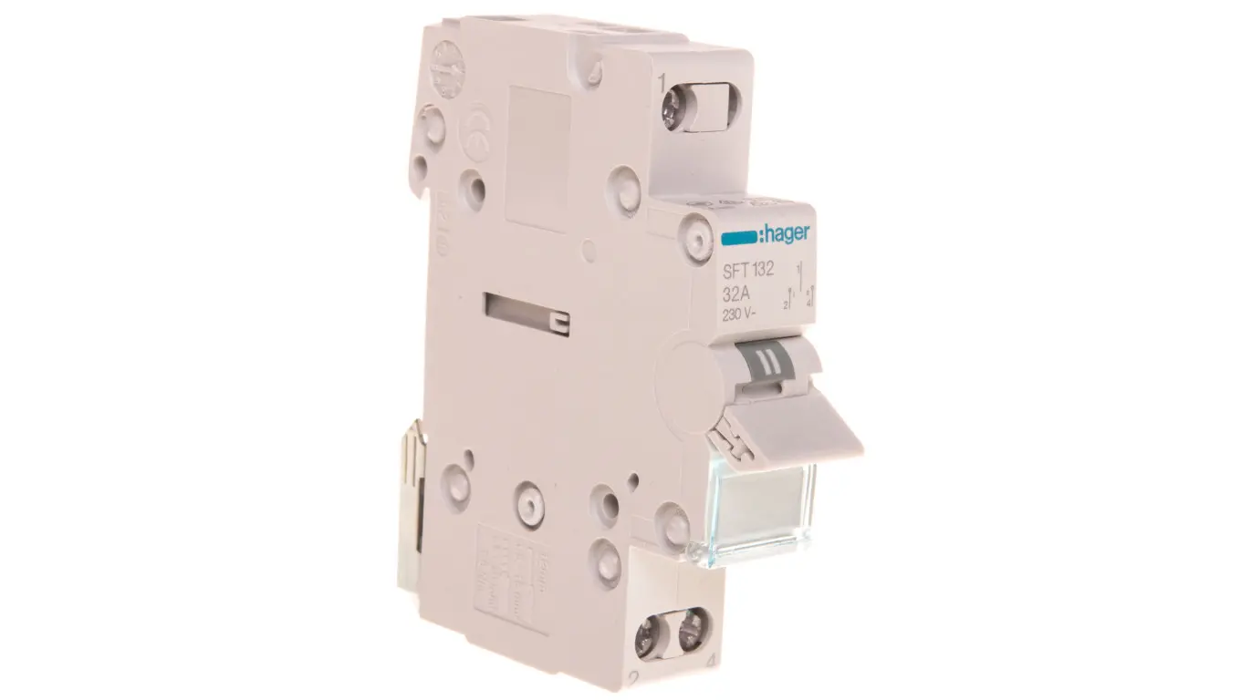 Hager Modular switch I-0-II 32A 1P