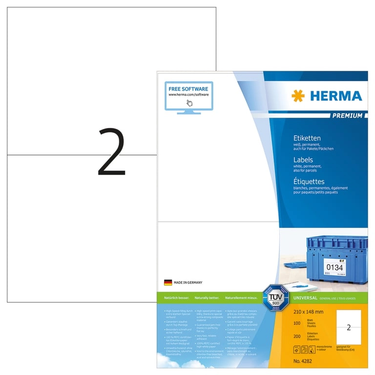 HERMA Labels Premium A4 210x148 mm