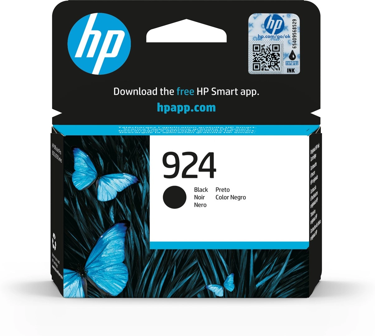 HP 924 Schwarz Tintenpatrone 100347187 4K0U6N