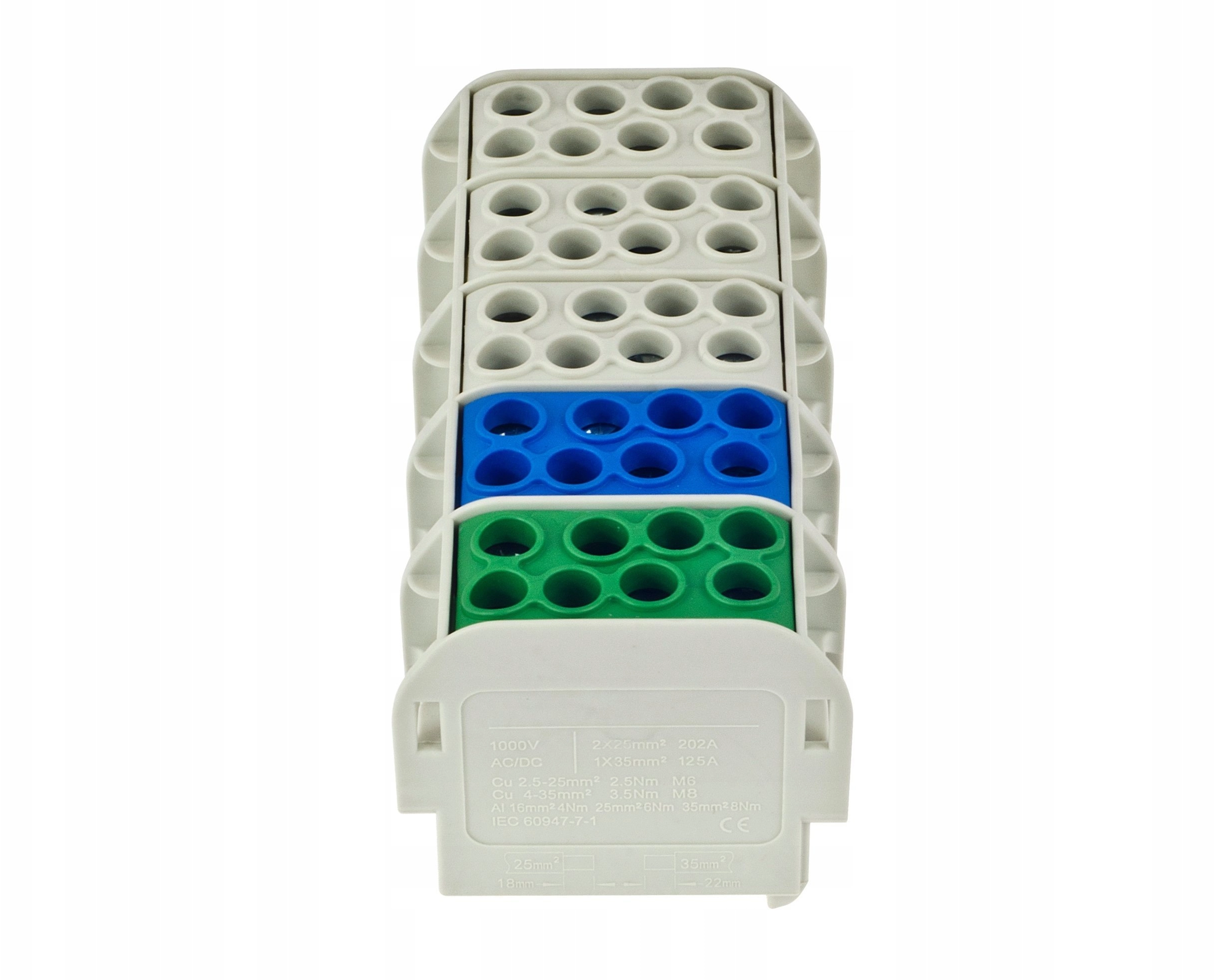 Five-pole terminal strip ZGX 5x(1x35/2x25) mm2