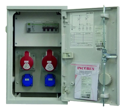 Incobex Construction switchgear (2x2P+Z 1x16A/5P 1x32A